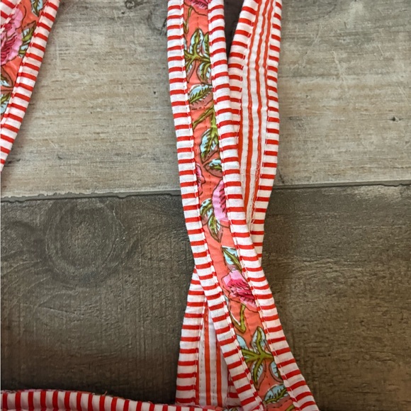 NWOT! LA SOUL Reversible Floral Print/Stripes Cotton Quilted Tote - Picture 4 of 6